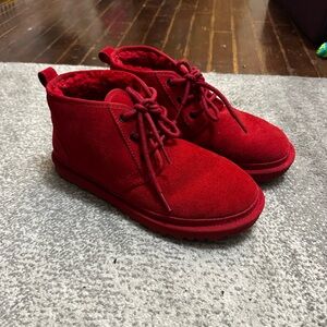 UGG red boots booties size US 8